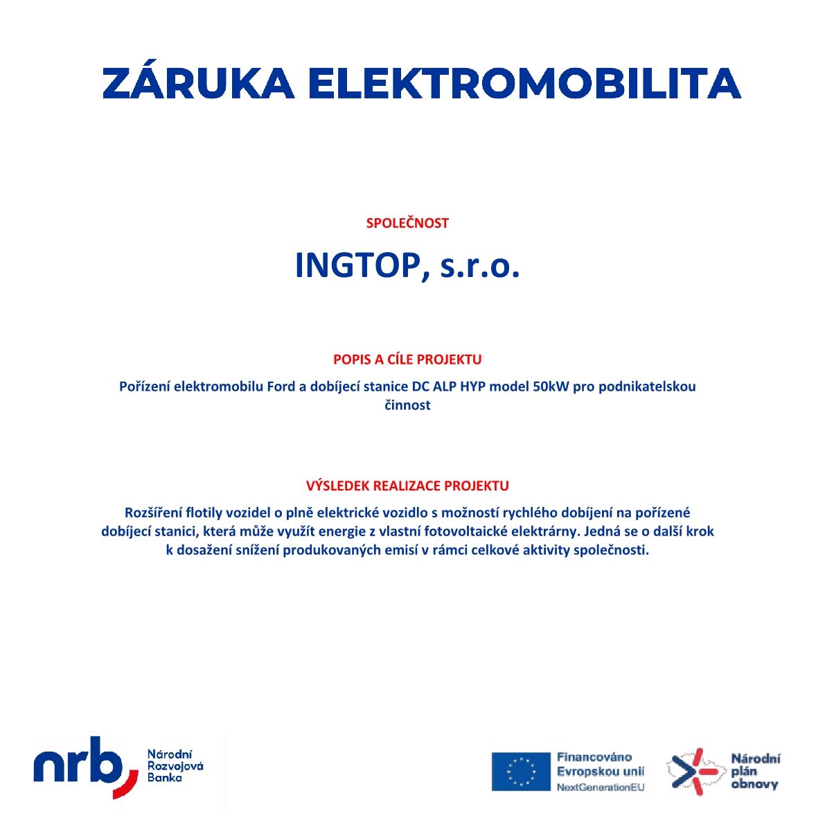 ZÁRUKA ELEKTROMOBILITA